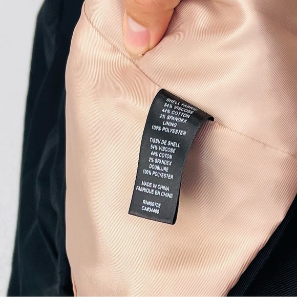 Rebecca Taylor Black Ottoman Pleated Front Blazer - Picture 7 of 7